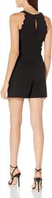 img 2 attached to Chic And Stylish: A. Byer Women'S Juniors Scalloped Edge Romper