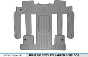 img 2 attached to 🚙 MAXLINER Gray Floor Mat Set for Chevy Traverse, Buick Enclave, Saturn Outlook, GMC Acadia - Compatible with 2nd Row Bucket Seats (2009-2017/2008-2017/07-10/2007-2016/2017 Old Body)