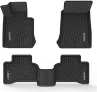 high-quality custom tpe floor mats for mercedes benz glc 2016-2022: all-weather guard, black - lasfit logo