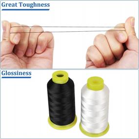 img 2 attached to 1500Yard Heavy Duty Polyester Thread For Upholstery, Drapery, Leather And Crafts-210D/3 Nylon Thread