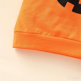 img 1 attached to 🎃 Children's Halloween Pumpkin Sweatshirt: Long Sleeve Pullover Hoodie Tee for Boys and Girls - Fall Clothes