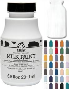 img 1 attached to FolkArt Milky White Milk Paint - Assorted Colors, 6.8 Oz Bottle For All Your DIY Needs