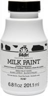 folkart milky white milk paint - assorted colors, 6.8 oz bottle for all your diy needs logo