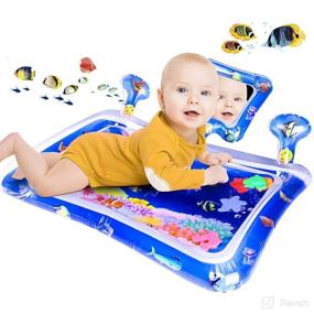 img 4 attached to Inflatable Baby Water Play Mat: Sensory Development Toy & Activity Center for 3-12 Months - Newborn Infant Toddler