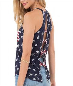 img 3 attached to Women Spaghetti Halter Bowknot Tanks Top Summer Sleeveless Print Racerback Tank Vest