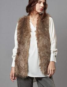 img 2 attached to Stay Warm And Fashionable With Escalier Women'S Faux Fur Vest Waistcoat Sleeveless Jacket