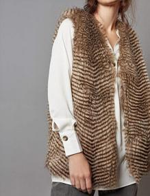 img 1 attached to Stay Warm And Fashionable With Escalier Women'S Faux Fur Vest Waistcoat Sleeveless Jacket