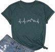 experience the thrill of the mountains with myhalf women's hiking heartbeat t-shirt logo