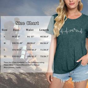 img 1 attached to Experience The Thrill Of The Mountains With MYHALF Women'S Hiking Heartbeat T-Shirt
