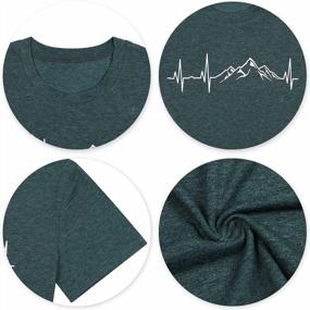 img 2 attached to Испытайте острые ощущения в горах с женской походной футболкой MYHALF Heartbeat