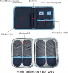 img 2 attached to Goldwheat Insulin Cooler Travel Case Diabetic Medication Cooler Organizer Medical Insulation Cooling Bag With 4 Ice Packs