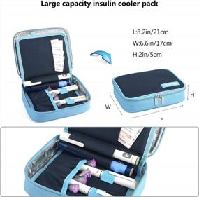 img 3 attached to Goldwheat Insulin Cooler Travel Case Diabetic Medication Cooler Organizer Medical Insulation Cooling Bag With 4 Ice Packs