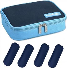 img 4 attached to Goldwheat Insulin Cooler Travel Case Diabetic Medication Cooler Organizer Medical Insulation Cooling Bag With 4 Ice Packs