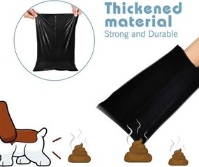 img 1 attached to Мешки для собачьих какашек Toplive, очень толстые и прочные герметичные мешки для отходов домашних животных, 16 рулонов (240 пакетов) черного цвета