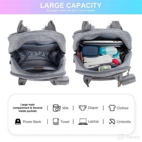 img 1 attached to 💼 Gender-Neutral Diaper Bag Backpack with Built-In Changing Station, USB Charging Port, Pacifier Case, and Baby Changing Pad - Perfect for Moms and Dads