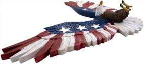 img 1 attached to Patriotic Bald Eagle Large Wall Hanging Statue, 21 Inches - American Glory In Red, White, And Blue