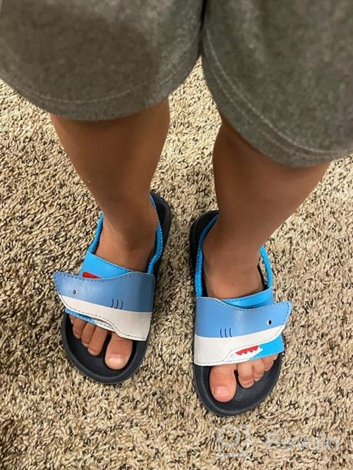 img 1 attached to 🌈 FUNKYMONKEY Rainbow Boys' Toddler Sandals - Outdoor Shoes review by Damian Grotting