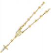 14k yellow gold polished 4mm disco ball rosary/rosario bracelet - 7.25 inches by wellingsale for improved seo logo
