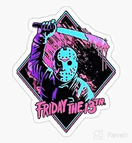 img 2 attached to 🔪 Jason Friday The 13th Sticker Graphic - Versatile Adhesive Decal for Auto, Wall, Laptop, Cell, Truck Windows, Cars, and Trucks