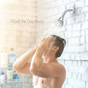 img 3 attached to High Pressure Shower Head 3’’ Anti-Leak Fixed Showerhead 5 Setting Spray, Adjustable Metal Swivel Ball Joint Tool-Free Installation Multi-Functional Bathroom Shower Heads - Chrome