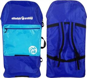img 4 attached to Compact Bodyboard Bag For Boards Up To 38.5 Inches - Blue Backpack Single Board Carrier