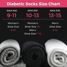 img 3 attached to Несвязывающие диабетические носки до щиколотки для мужчин и женщин - 6 пар носков Debra Weitzner свободного кроя