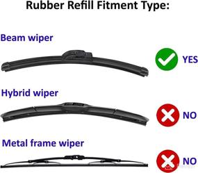 img 2 attached to 🚗 AERO 26-Inch and Under Windshield Wiper Blade Refills - Rubber Strips (Pack of 2)
