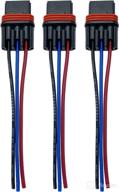 🔌 pulse power plug pigtail connector kit - replacement for polaris ranger xp 1000 / rzr rs1 pro/general bus bar plugs power wire harness connector - compatible with 2018-2021 models (set of 3) логотип