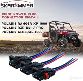 img 3 attached to 🔌 Pulse Power Plug Pigtail Connector Kit - Replacement for Polaris Ranger XP 1000 / RZR RS1 Pro/General Bus Bar plugs Power Wire Harness Connector - Compatible with 2018-2021 Models (Set of 3)