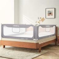 🛏️ extra long toddler bed rail for full, queen & king size bed - grey, 74.8" - child safety bed guard rail logo