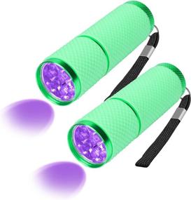 img 4 attached to 🔦 COSOOS Mini Blacklight Flashlight with 9 LEDs, Portable Handheld UV Light for Detecting Dog Pet Urine Stains, Bed Bugs, Nail Drying Gel - Green
