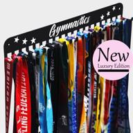 display your victory: premium medal hanger with 20 hooks and simple design for gymnastics, soccer, swim, and more! logo