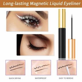 img 1 attached to 12 Pairs Of Natural Looking Magnetic False Eyelashes With Magnetic Eyeliner - No Glue Needed! Perfect Magnetic Eyelash Kit