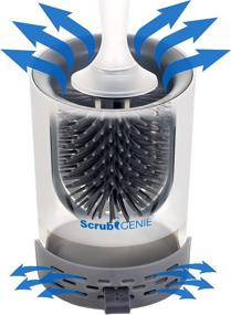 img 1 attached to Refillable Gel Toilet Brush with Scrub Genie and Ventilated Holder - Sanitary Storage and Pliable TPR Brush Head - Optional Wall Mount