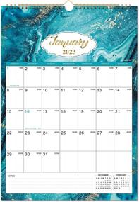 img 4 attached to 2023-2024 Wall Calendar - 18 Month Hanging Planner, 12" X 17", Large Blocks With Julian Dates, Thick Paper, Twin-Wire Binding & Different Background Patterns