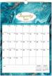 2023-2024 wall calendar - 18 month hanging planner, 12" x 17", large blocks with julian dates, thick paper, twin-wire binding & different background patterns logo