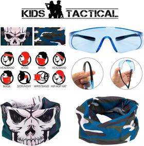 img 1 attached to Tepsmigo 2-Pack Tactical Vest Kit For Kids Boys Girls 5+ With 100 Refill Darts, 2 Reload Clips, Face Tube Masks, Hand Wrist Bands & Protective Glasses