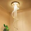 luxurious 7-light k9 crystal raindrop chandelier - modern pendant ceiling light fixture by saint mossi - h71" x d24 logo