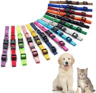 15 pcs soft nylon puppy id collars - adjustable safety whelping litter collars for newborn puppies & kittens логотип