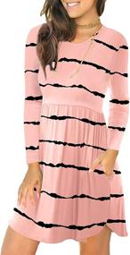 img 4 attached to LONGYUAN Womens Sleeve Dresses Pockets Women's Clothing ~ Dresses