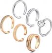silver women toe rings set: adjustable tail ring, knuckle ring & more for vacation or summer! logo