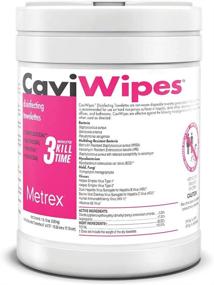 img 4 attached to 🧼 Metrex CaviWipes: 160 Count Disinfecting Towelette Canister - White