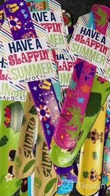 img 5 attached to PHOGARY 60 PCS Hawaiian Theme Slap Bracelets Party Favors With 12 Differents Colorful Patterns Print Design Retro Slap Bands For Kids Adults Birthday Classroom Gifts
