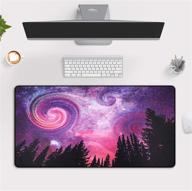 starry sky print non slip gaming mouse pad - onmier large 31.5" x 15.7" desk mat with rubber base. logo
