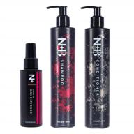 n+b core bundle - core shampoo, core conditioner, and core leave-in conditioner sulfate-free paraben-free strengthens and hydrates for all hair types and textures usa made логотип