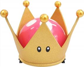 img 4 attached to Золотая пластиковая корона Bowsette - идеально подходит для женского косплея на Хэллоуин от C-ZOFEK
