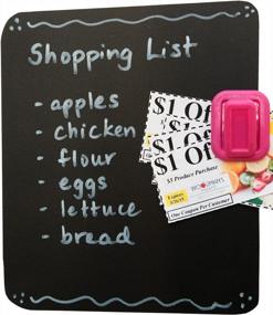 img 1 attached to Transform Any Surface With Extra Large Erasable Magnetic Chalkboard Labels - Set Of 2 Decorative Tiles And Adhesive Sheets Included!