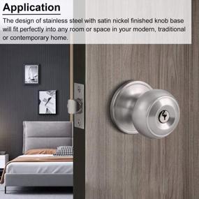 img 1 attached to Upgrade Your Home With Knobonly 10 Pack Stainless Steel Key Alike Entry Door Handles In Brushed Nickel Finish