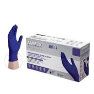 🧤 ammex indigo nitrile exam gloves - 3 mil, latex/powder free, food-safe - x-large, box of 100 logo