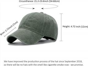 img 3 attached to Washed Distressed Twill Baseball Cap: Vintage Style For Men And Women By HH HOFNEN